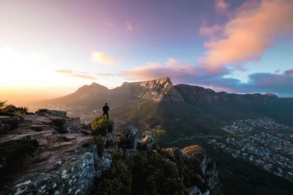 Table Mountain: Guided Hiking Tour view of Table Mountain from Lions Head
