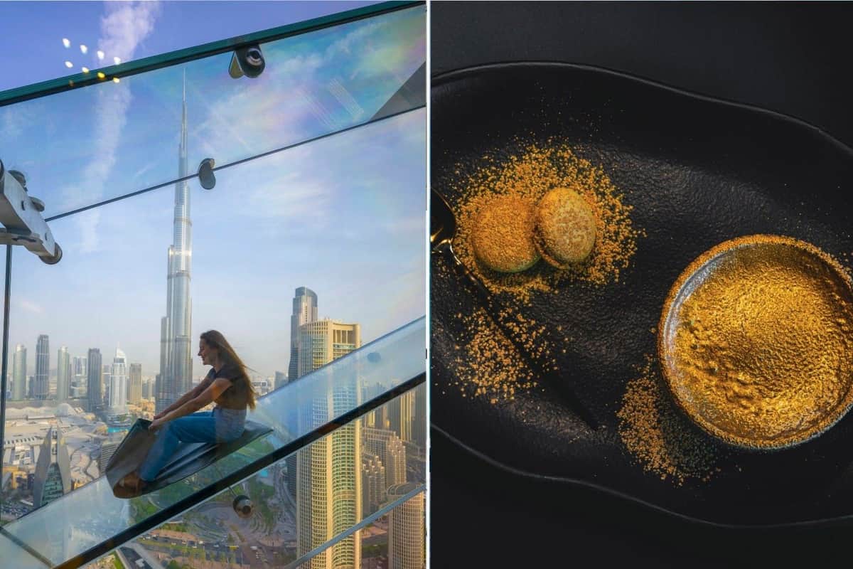 Sky View Observatory: Entry Ticket + Glass Slide & Gold Package Sky Views - Glass Slide + Gold Cappuccino