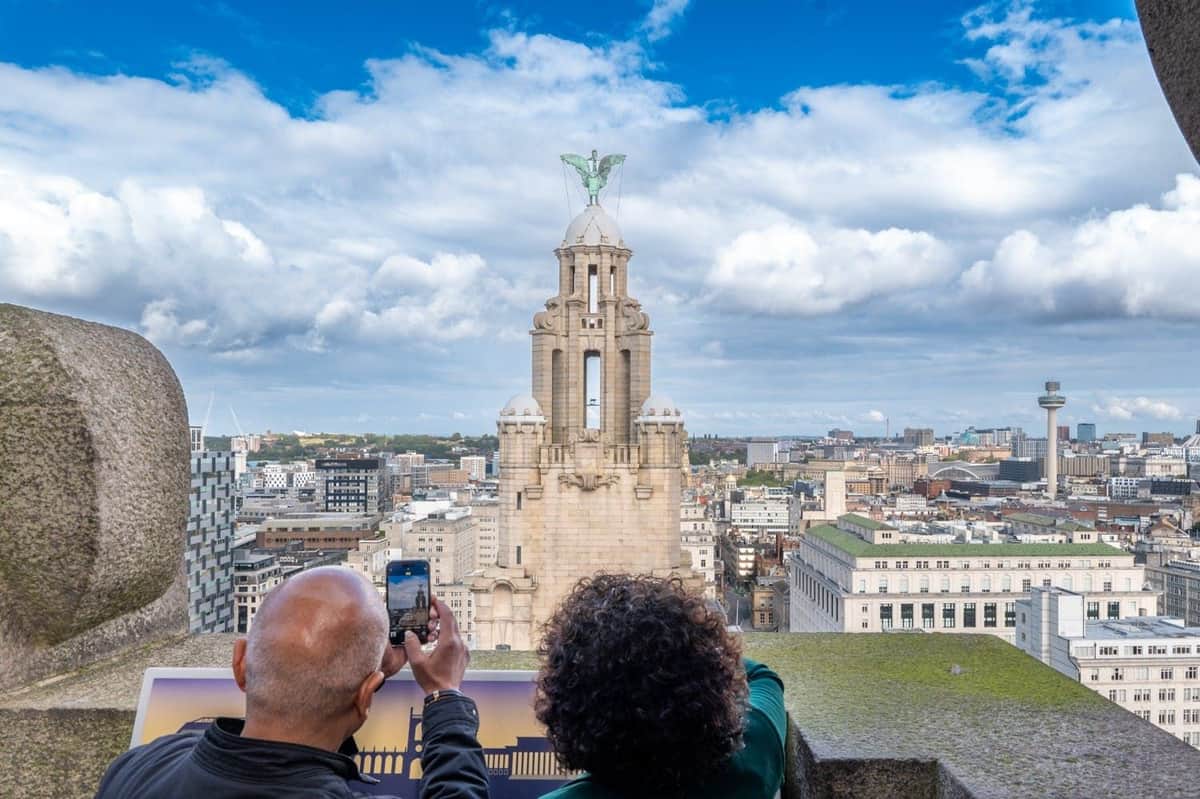 Royal Liver Building 360 View from the 15th Floor towards the city