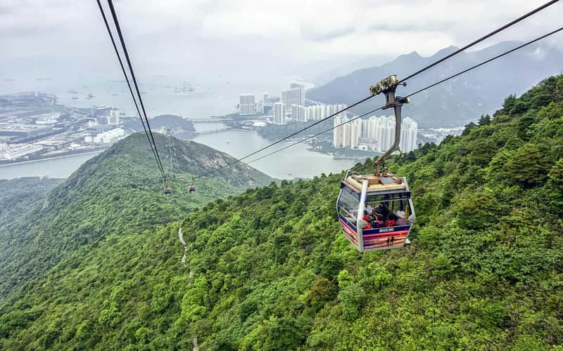 Ngong Ping Cable Car Roundtrip: One-way Standard + One-way Crystal Plus Cabin